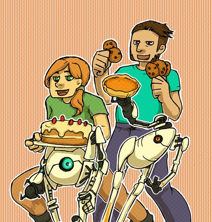 榎戸 On Twitter 過去絵を張るチャンス 包み隠さないスタイル 嘘の日だから ケーキは嘘 でお馴染みportal ゲーム 絵 2枚目は ケーキは嘘 は嘘って事で描いた Portalのロボ君達と マイクラのスティーブとアレックス 当時の表垢のメイン Https T Co