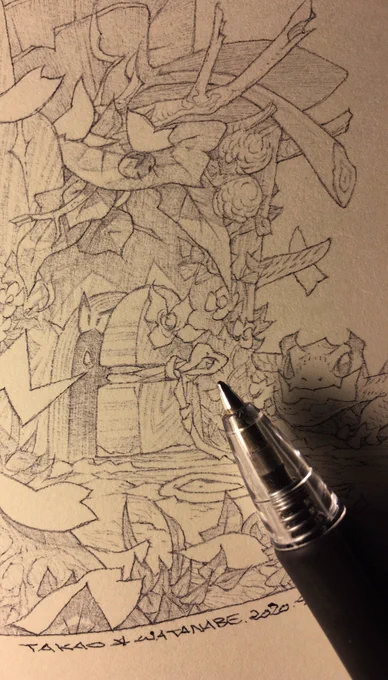 時々時間の合間に描いてた絵。そろそろ完成かな〜? 