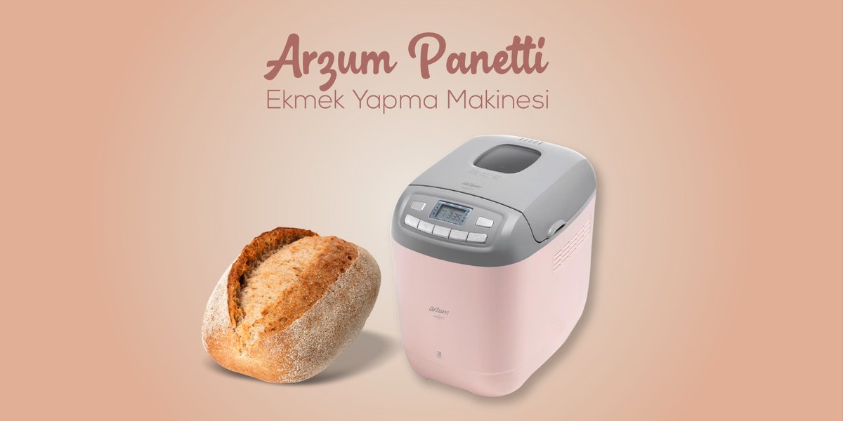 evshopofficial's tweet photo. 🍞 Evde kendi ekmeğimi yapabilirmiyim diye düşünmeyin! 
Özen fiyat fırsatıyla, Arzum Panetti Pratik Ekmek Yapma Makimesi; 12 ay taksitle mağazalarımızda.

#evshop #eviniziçinherşey #arzum #panetti #mutfakaletleri #elektriklievaletleri #arzum #panetti #ekmekyapmamakinesi https://t.co/8bpntUQRUu