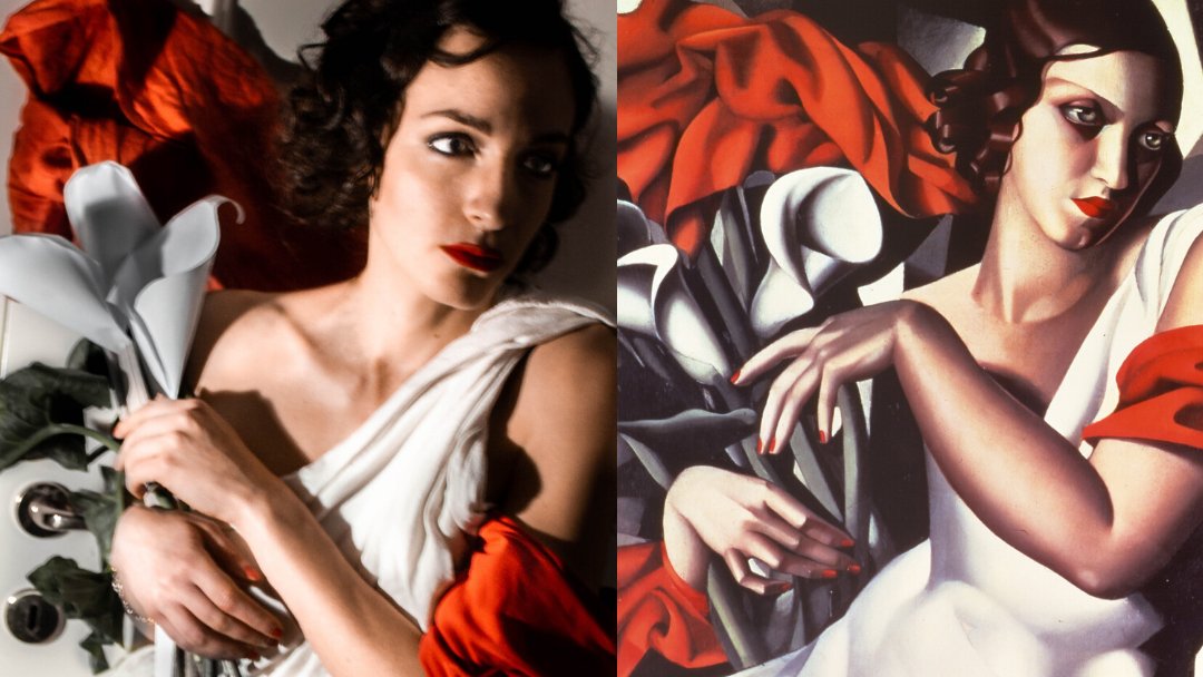 quarantinart's tweet image. Blanquet, red cloth, and DIY calla flowers made of paper.

De Lempicka, Portrait of Madame Perrot.
Check out my Instagram for more pics: instagram.com/quarantin_art/

#betweenartandquarantine #tussenkunstenquarantaine @GettyMuseum
