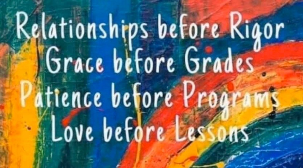 Claudia_circa75's tweet photo. @wallburner Ask yourself this question: Would my employer let me go after this pandemic because I wasn't the "perfect" teacher? I saved this picture right before I saw your tweet. I hope you find solice in these words as I did just minutes ago. https://t.co/r8D3ODZSQ4