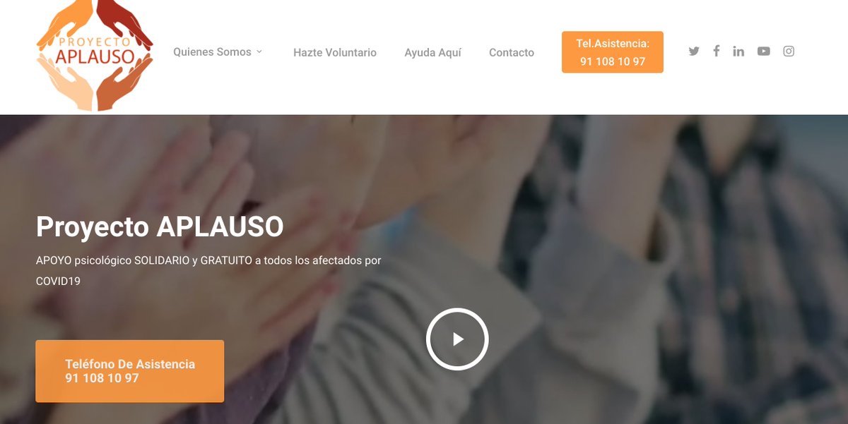 ruthierosee's tweet photo. Para luchar contra el @CoronaVid19 psicólogos de toda España hemos unido fuerzas en el @Proyectoaplauso para ayudar a todo el que lo necesite de forma gratuita. ¡Compartid!👏
#Psicologia #COVIDー19 

https://t.co/CpHzCSET1G https://t.co/8hD4lnRtLn