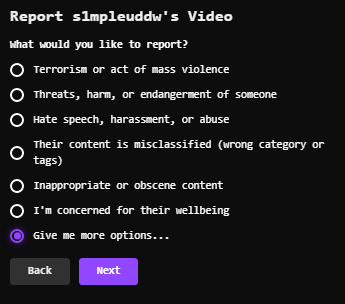  #TWITCH ALERT CONT. Below is the pattern you need to follow to report.