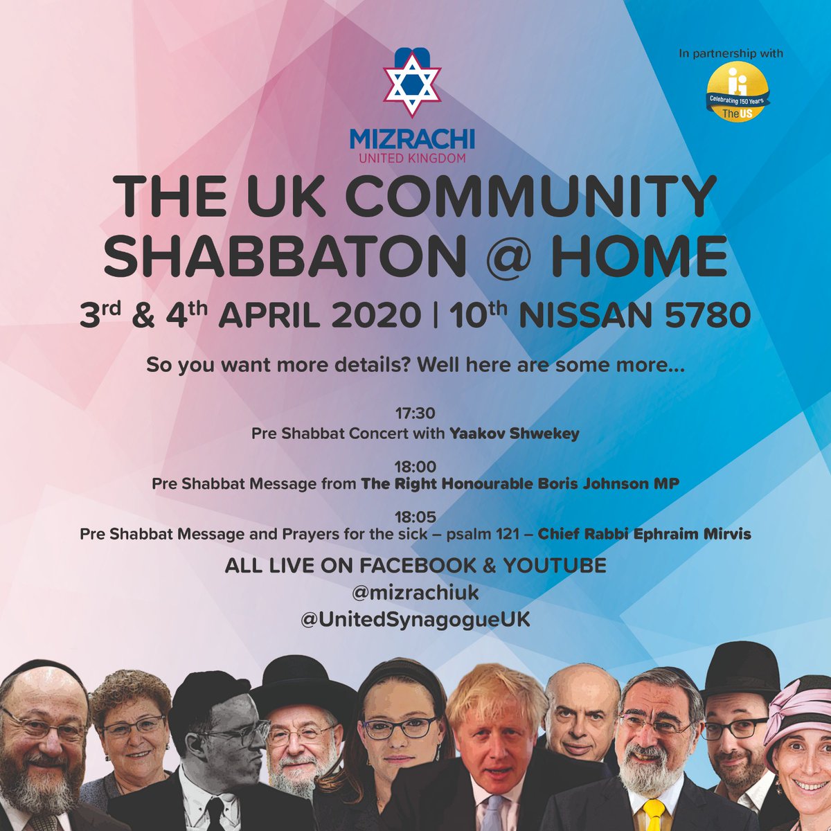MizrachiUK's tweet photo. Take a look at a small snapshot of the schedule for #ShabbatonAtHome
Catch us on Facebook Live or Youtube, starting Friday 3rd April at 17:30
Want to receive the full schedule? Sign up to receive communications from Mizrachi at https://t.co/IuwwKDl549 https://t.co/oNlM02KPQZ