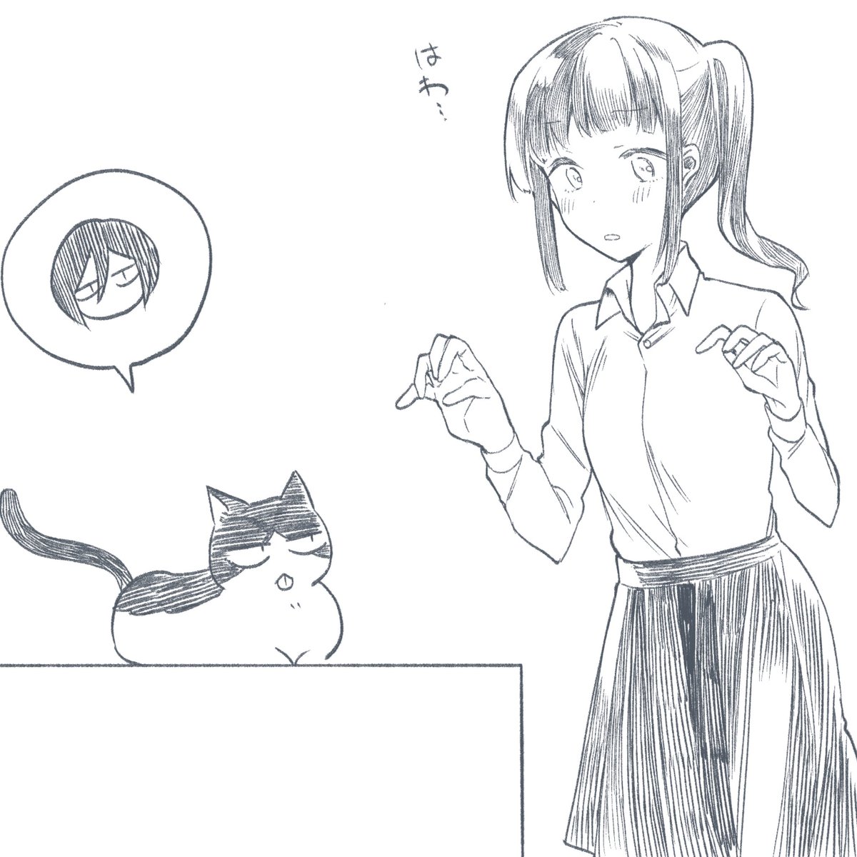 先生の家に行ったら先生っぽい猫がいたけどもしかしてこの猫ちゃん…先生…? #先生とJK 