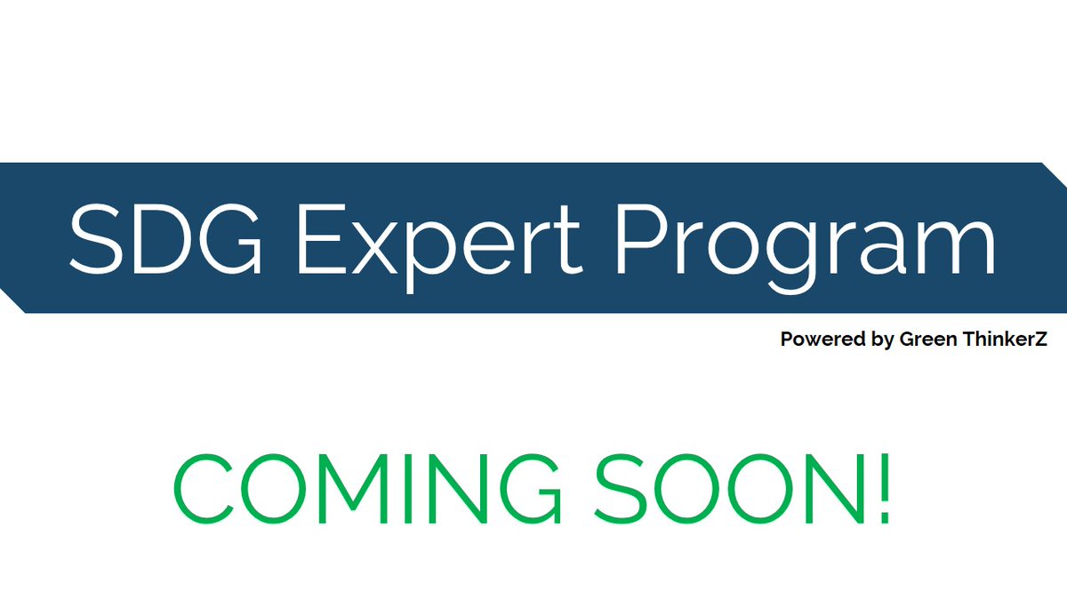 Stay Tuned! We are coming with #SDGs Expert Program powered by <a href="/GreenThinkerz/">Green Thinkerz</a> #SustainableCosmos

BE A SDG EXPERT!

<a href="/amit_nfu/">Amit Mehta</a> <a href="/Swarprabha/">Pradip Amrut Deore</a> <a href="/snamasr/">سنا مصرية. Sanaa Abu Baker</a> <a href="/YoussefA_edu/">YOUSSEF AYOUB</a> @sirajan59613019 <a href="/mohamed_822820/">#ClimateActionEdu mohamed AbdElkder ELshall</a> <a href="/MKAOUARAbderra1/">Abderrazek MKAOUAR 🔜 #WorldEduWeek 🇹🇳</a> <a href="/YahayaOjonugwa/">Òjònugwa Yahaya #SDGs🌳💧💦</a> <a href="/SDG2030/">SDG2030</a> <a href="/SDGs2030world/">SDGs</a> <a href="/SDGsbot/">SDGs</a>