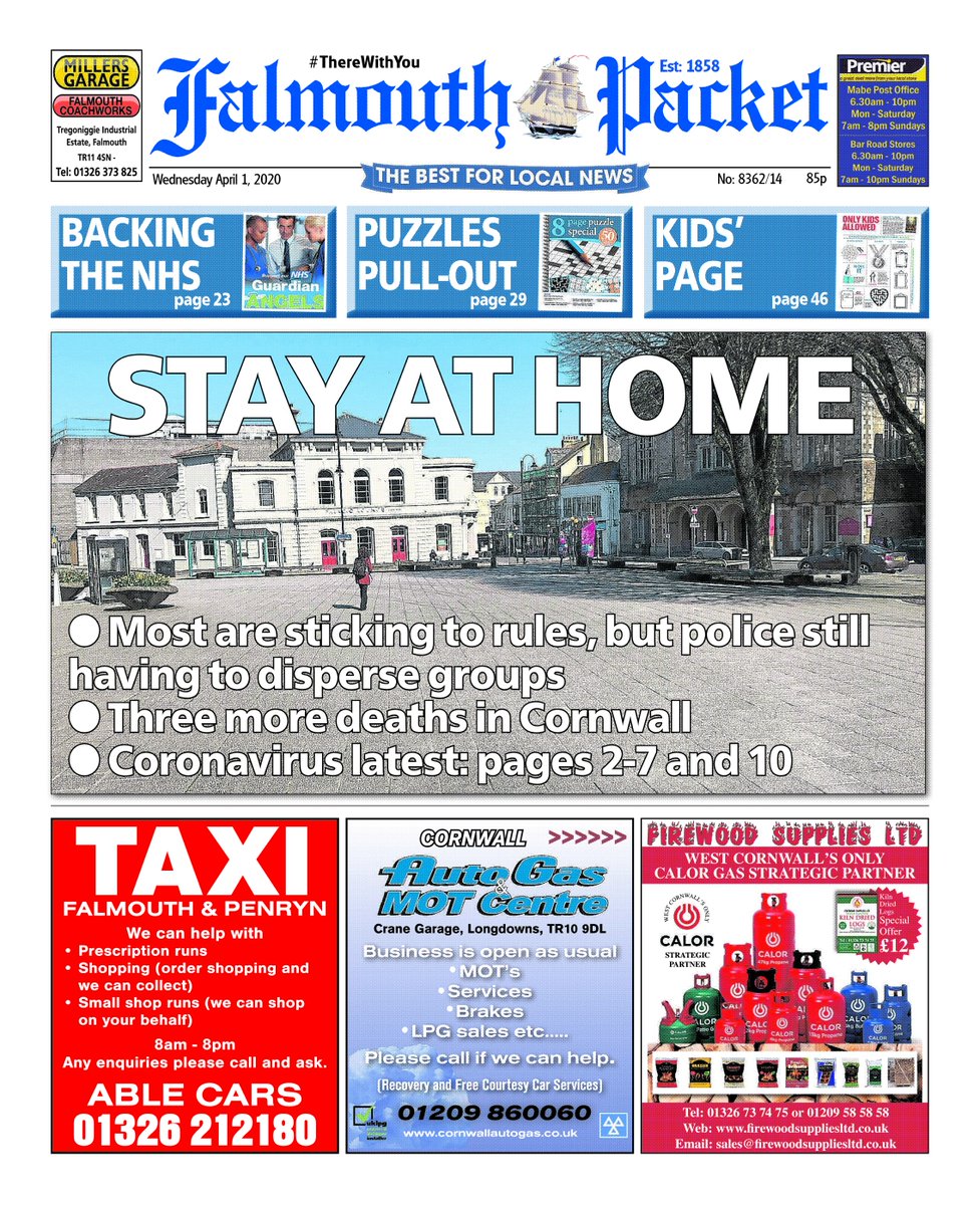 SteveRedruth's tweet photo. Presenting to you an historic @ThePacket - the first, I think, to be produced from people's kitchens, spare rooms and lounges in its 160-year history. We also have a new puzzles supplement to keep the brain active. Please pick one up if possible; we need your support right now. https://t.co/G2PBJnaQQb