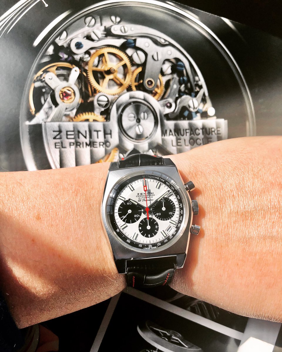 Horology's tweet photo. 50 Years Of An Icon. #elprimeroday #zenith #zenithwatches #swiss #swisswatch #swissmade #a384 #watches #timepiece #fashion #style #iconic #menstyle #mensfashion #watchcollecting #horology #redbarcrew #redbaryvr https://t.co/WBRl4mcFFb