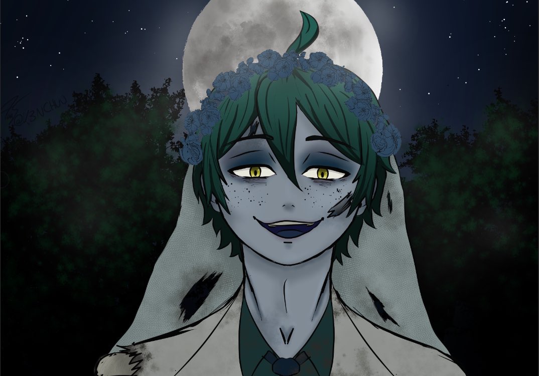 k3nchuu's tweet photo. I'll tell you a story that'll make a skeleton cry
Of our own jubiliciously lovely corpse groom!
#tsukkiyama #haikyuu #digitalart #art #drawing #tsukishima #yamaguchi #corpsebride https://t.co/YXHjSr3t39