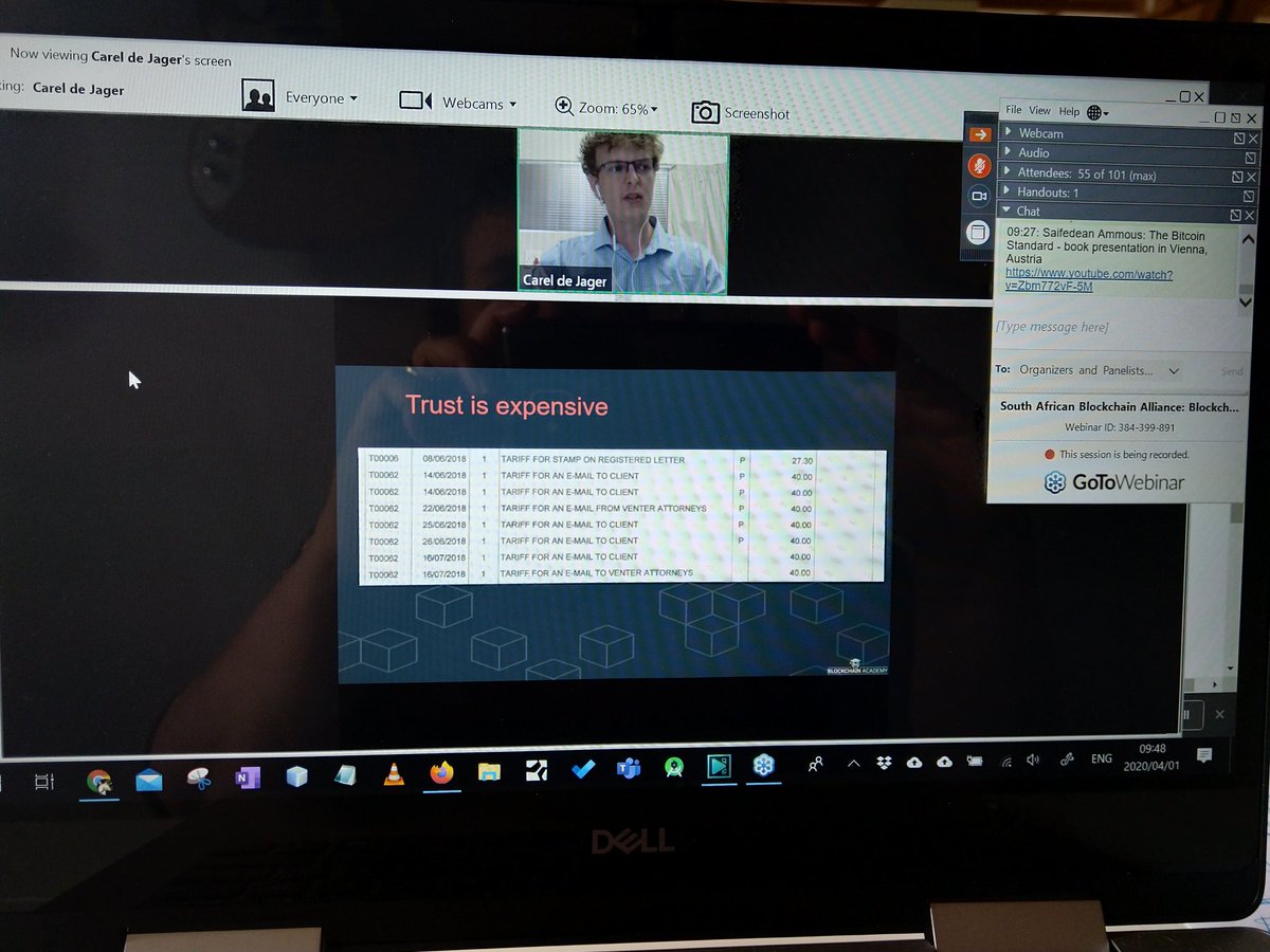 sanbanetwork's tweet photo. @BlockchainJag doing a fantastic job in explaining the concept of money and trust #SANBAtraining https://t.co/0CToMahbhD