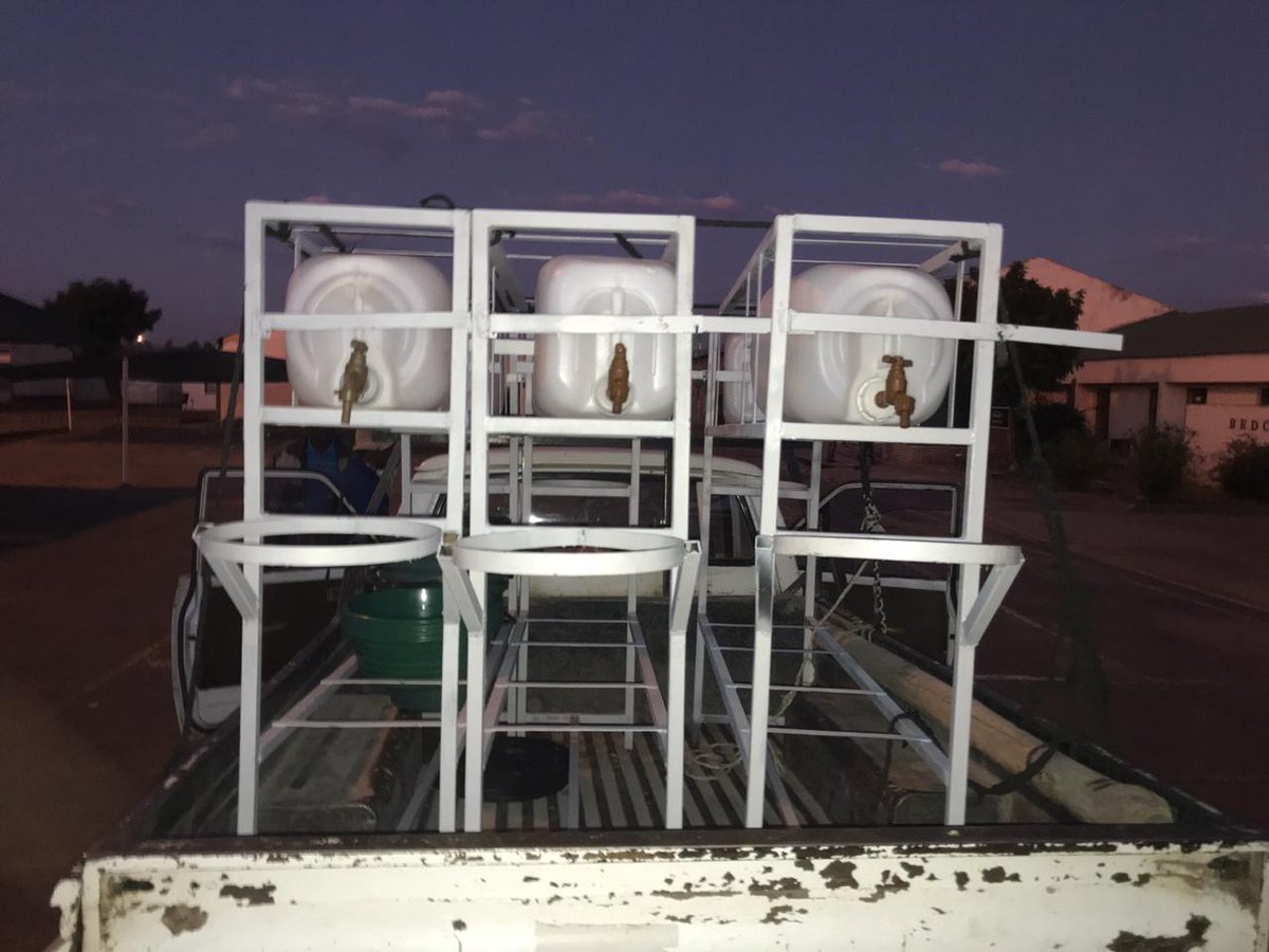 riseint_org's tweet photo. Our in loco alumni working hard at making emergency hand wash stations. 10 custom-made stations were made for Sepheo who commissioned the work.  We are now working with Maseru City Council to make more for other vulnerable communities who don't have running water. https://t.co/uOrJTB0U8b