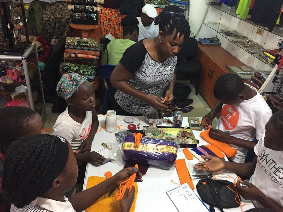 Sheishiphop1's tweet photo. Natteero Celiah hosts and #teaches free #crochetclasses to a number of young #girls at their shop @KEEK_uganda. These young people come from various backgrounds. These lessons are to follow up with students she teaches during her voluntary classes at the @Sheishiphop1 #workshops. https://t.co/BHxkr82tSP