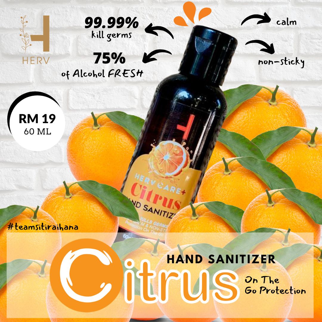 ctfahida's tweet photo. *Open order for HERV CARE+ CITRUS HAND SANITIZER* 

99.99% KILLS GERMS with 75% of Alcohol 

FRESH , CALM And NON-STICKY. 

KKM APPROVED ✅

On The Go Protection 

RM19 60ML 

Boleh pm details.

01112176366
01112176366 https://t.co/Trt8qc3FdI