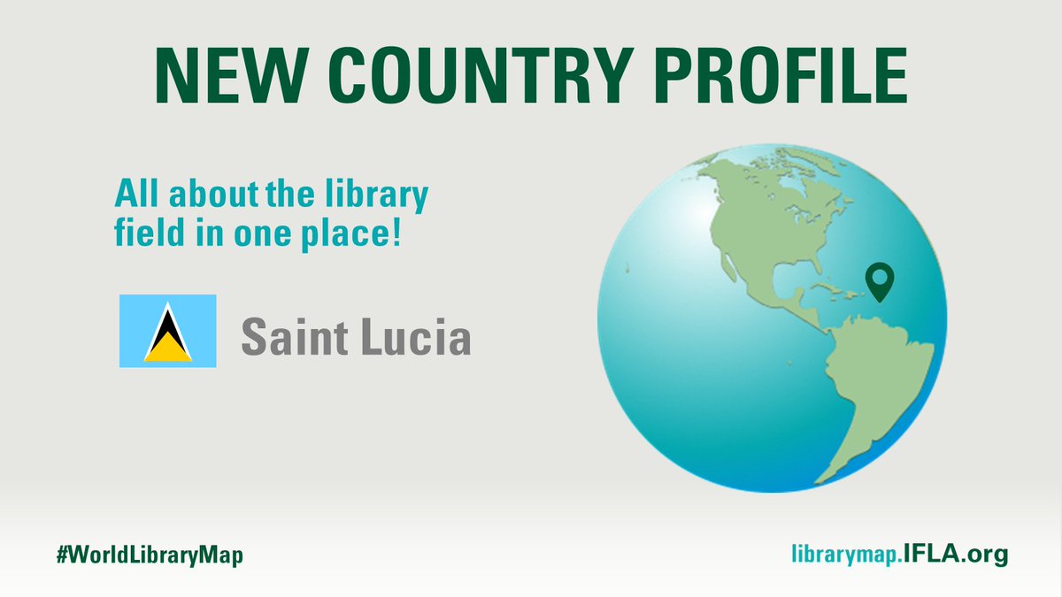 BookwiseOwl's tweet image. RT IFLA_LibraryMap: The IFLA #WorldLibraryMap #CountryProfile from #SaintLucia 🇱🇨 is now online.

Discover all about the #library field in Saint Lucia in one place, developed in collaboration with the NALIP St. Lucia.

Check it out here: …