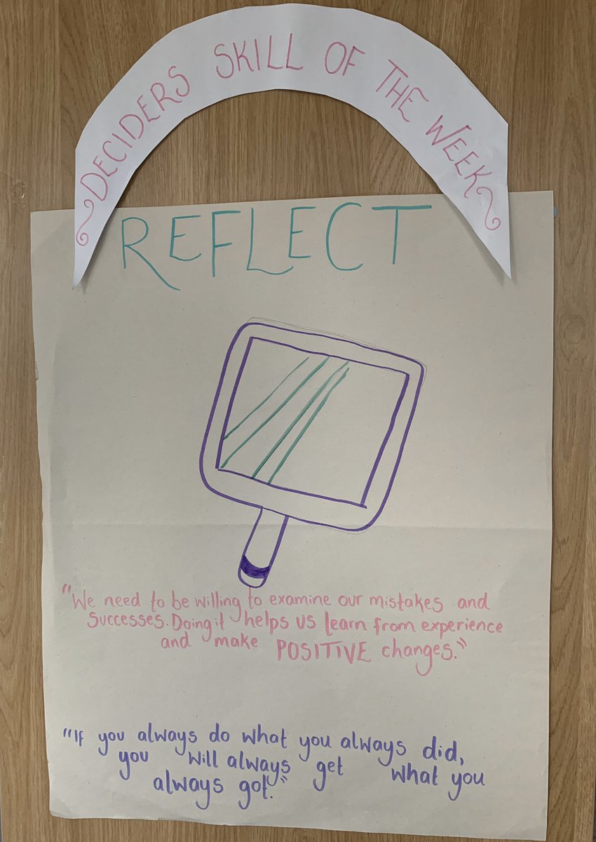 beckybyars__'s tweet photo. This week in #Deciders
We learned the Reflect skill.
By reflecting, we can learn from our past mistakes to make better decisions in the future 💓
@Decider
@nhstayside
@nhsgrampian
@nhshighland
@nhsshetland
@nhsorkney
@camhsnetwork..
@CarolMo17833987 https://t.co/3x2sZPS4va