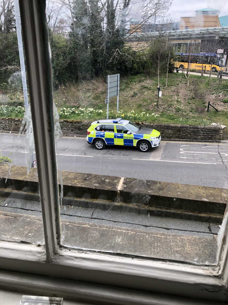 Just saw a police car pulled a car over. He spoke to an old passenger who got out. I think he was checking on purpose for travel.  Brought the restrictions that much closer for me. Hexham feels so normal at times. Like I am making it up now this.