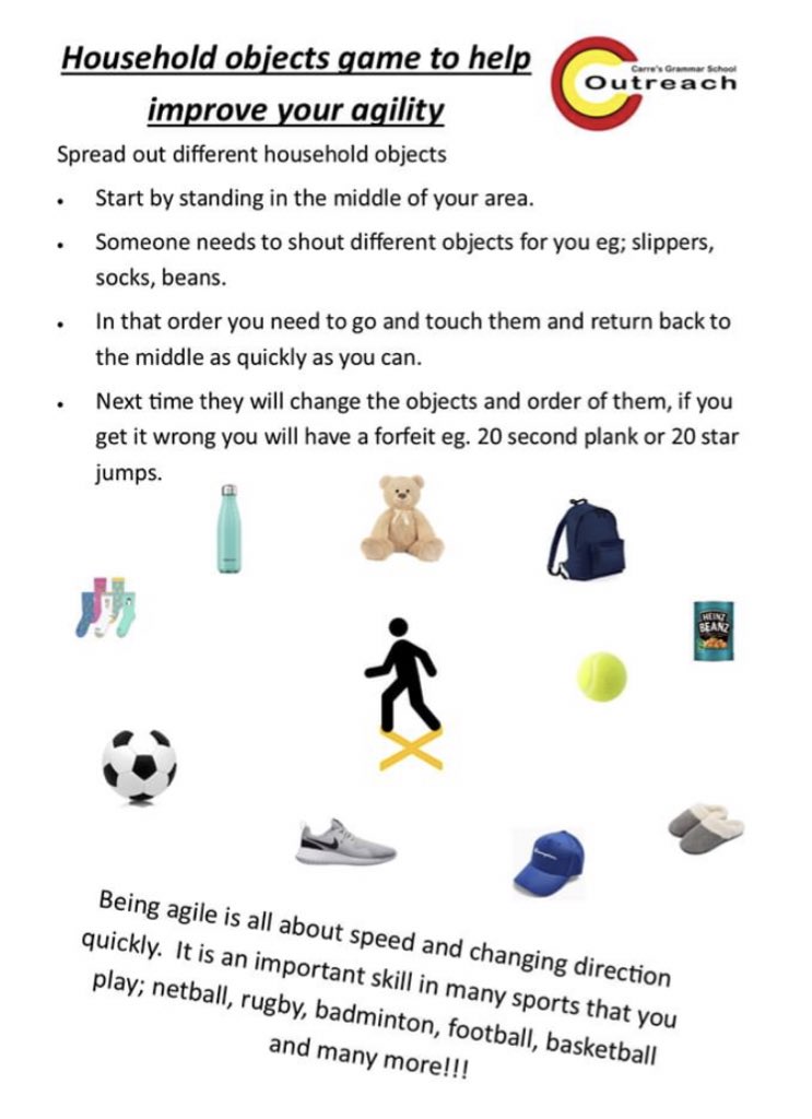 CGSOutreach's tweet photo. Game resource card to improve agility!
#CGSWOW #StayHomeStayActive https://t.co/LSuoR3OVLl