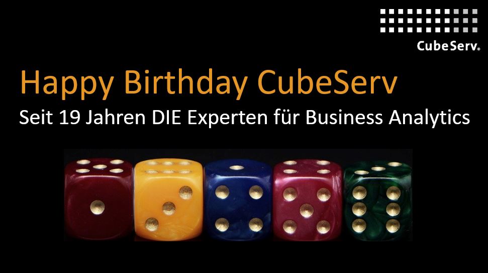 CubeServ's tweet photo. Happy Birthday #CubeServ – Seit 19 Jahren DIE Experten für Business Analytics! 

Heute vor genau 19 Jahren wurde CubeServ gegründet – und hat sich seitdem erfolgreich als feste Größe für #BusinessAnalytics am Markt etabliert.

Zeit #DANKE zu sagen: https://t.co/LGM7rCDVnw https://t.co/8f0ZlDsEHz