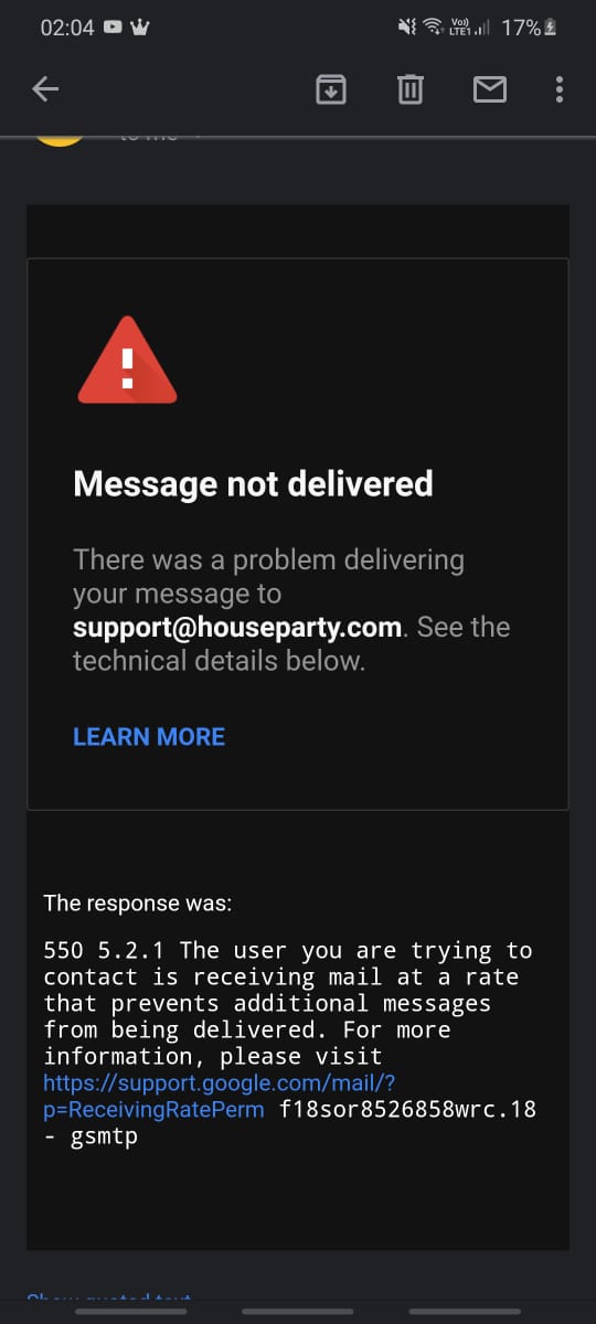 DDraze's tweet photo. @houseparty Why can't people email support@houseparty.com? Lol. https://t.co/4tMZlMYCIQ