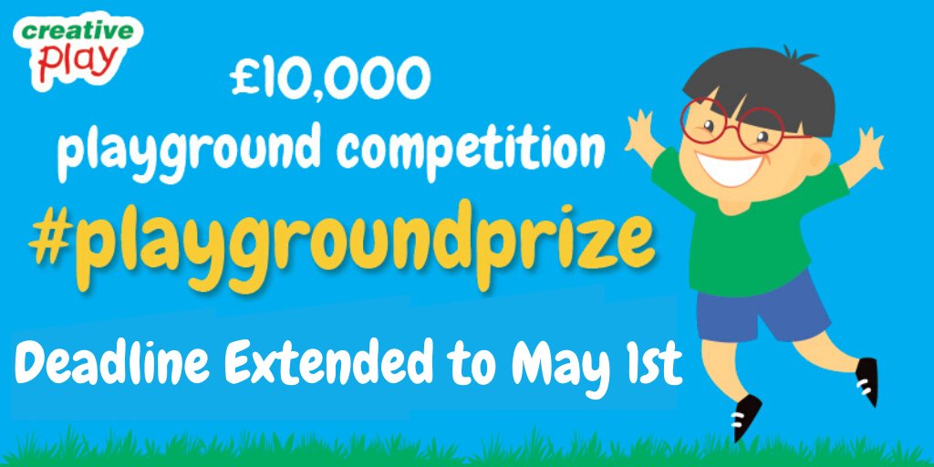 CreativePlayUK's tweet image. 🌟We have exciting news🌟

Following the amazing response and your feedback to the #PlaygroundPrize competition, we have decided to extend the deadline for your submissions until 5pm on 1st May!

We have already had over 300 downloads and can't wait to see your designs 🤩