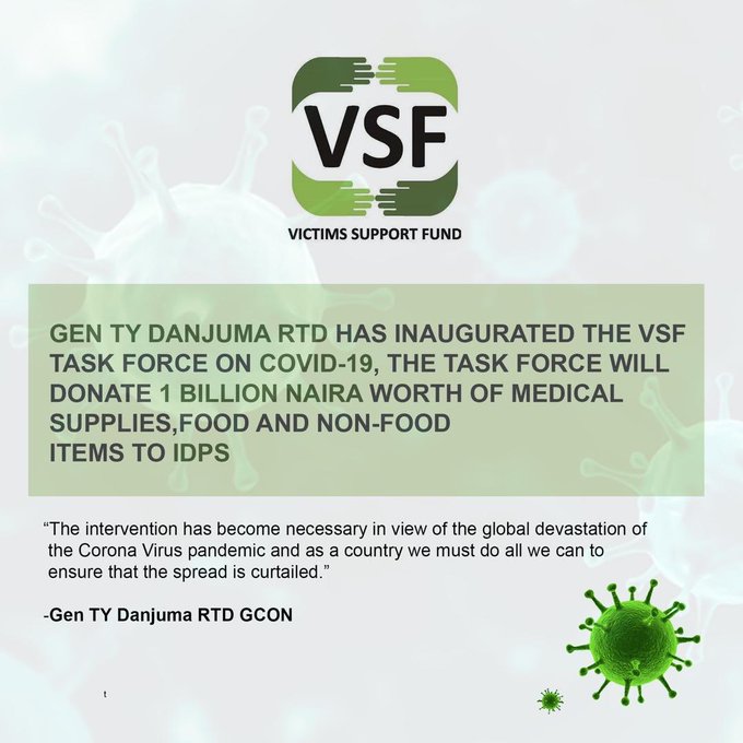 VSF SETS UP TASK FORCE ON COVID-19; 1 BILLION NAIRA SUPPORT