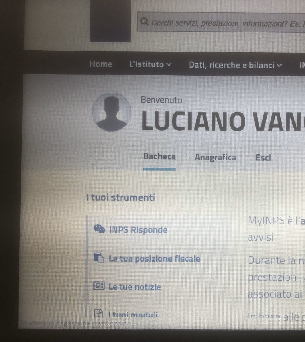 Gianleandro's tweet photo. @INPS_it Torna indietro 
Servizio non disponibile 
Timeout della richiesta 
Impossibile raggiungere il sito

A un certo punto dentro MyInps di un tale Luciano 

Forse meglio una mattinata presso gli uffici della previdenza sociale 

#NuovoPortaleInps https://t.co/DDahVumazh