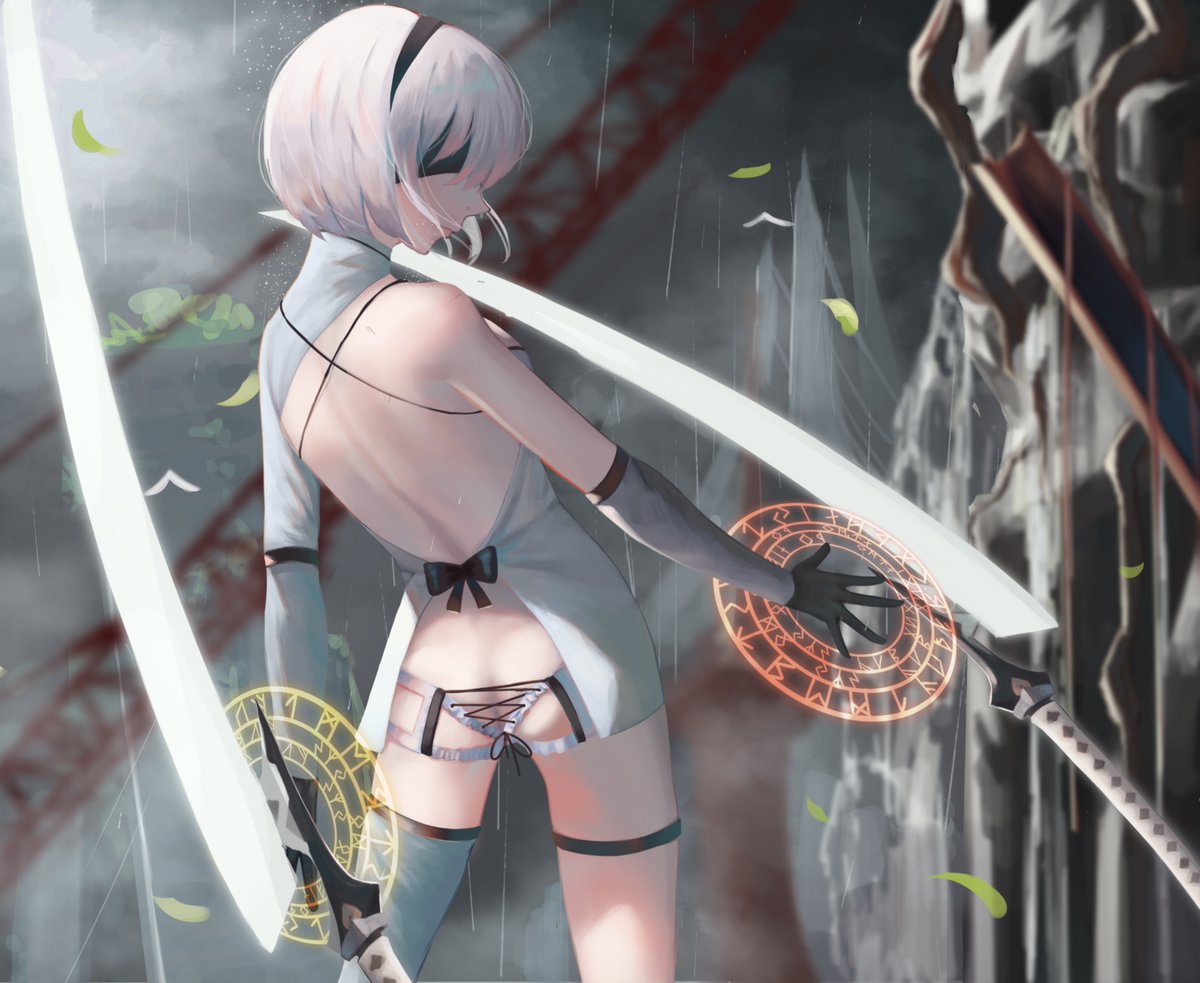 カイネ(NieR) ,ヨルハ二号B型 「2B

#NeiR
#ニーア 」|Nekobellのイラスト