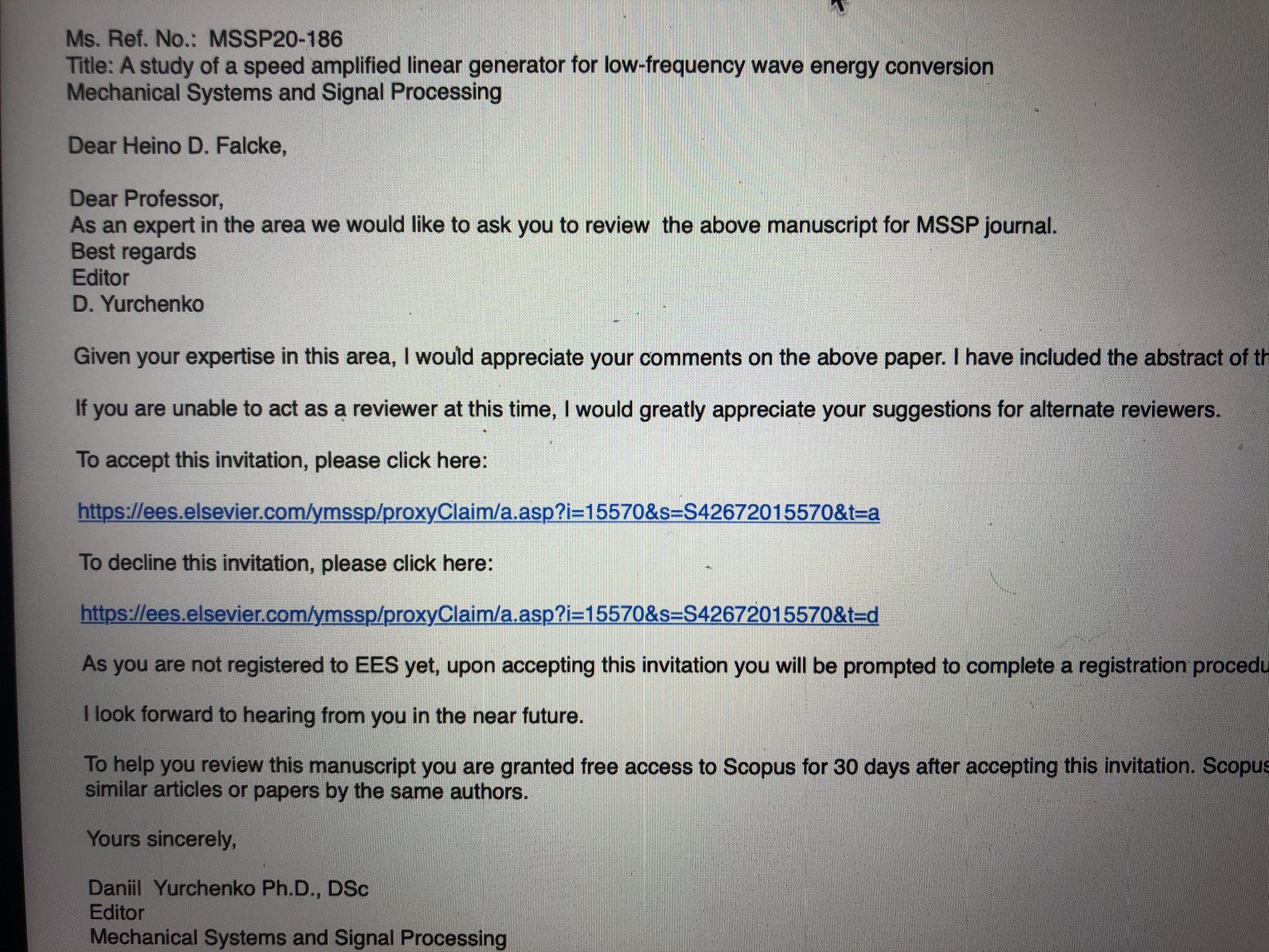 Heino Falcke On Twitter I Have No Clue About Mechanical Systems And Signal Processing Yet Elsevier Eng Asks Me To Referee Their Paper What A Bad Journal Is This This Is Not The