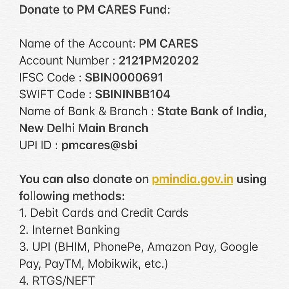 MithaliRaj03_fc's tweet photo. Need Your Support !! 
"All of us need to join hands in this fight against the deadly coronavirus. I pledge to contribute my little bit -    Rs. 5 lakh to The PM - CARES Fund and Rs 5 lakh to the Telangana Chief Minister’s Relief Fund . "

#Proud_To_Be_Fan

@M_Raj03 https://t.co/hMESyU4XII