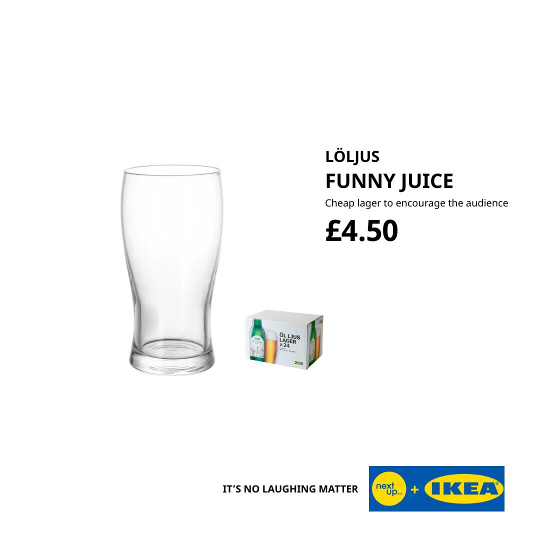 nextupcomedy's tweet image. The products in our range: