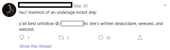 It's late but I'm livid, and I'm posting receipts now. I searched their victim's name and it's just constant accusations of stuff. Over spn fic.