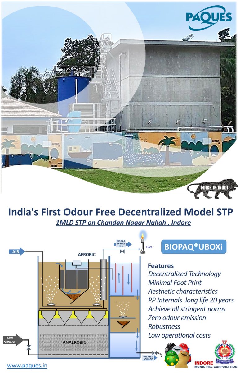 PaquesIndia's tweet image. Paques India's First Odour Free Decentralized Sewage Treatment Plant - BIOPAQ® UBOXi 

#sewagetreatment #odourfree #sustainabletechnology #wastetreatment