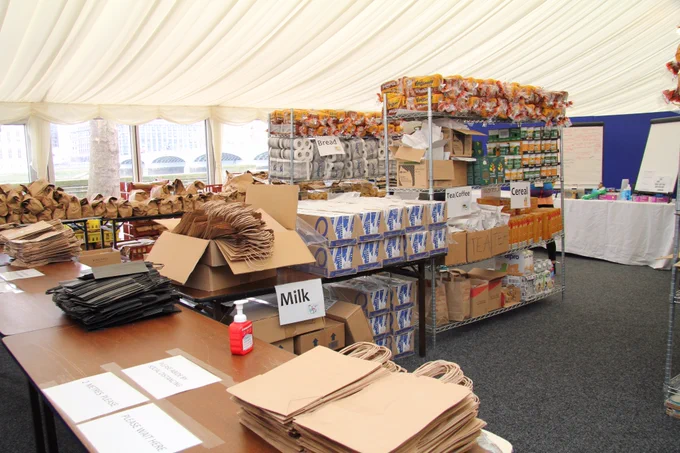 The emergency supplies store at St Thomas'