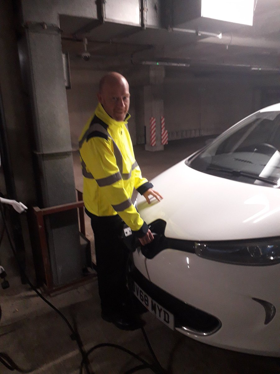 CPPMitch's tweet photo. After 32 years of driving a manual car got lesson on a electric car today from @ORTsafenottm. Only got shouted at twice, thank you CPO Robinson for your patience. https://t.co/Ucx46WfdyO