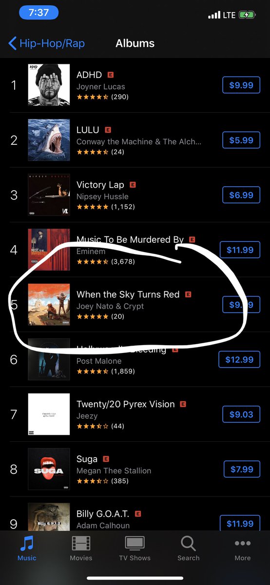 @CryptTheRapper  & @luckyboynato made it to #5 on the #itunesCharts fucking #MadLads #IndependentGrind