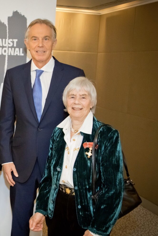 KarenPollock100's tweet photo. Kitty Hart-Moxon is a huge inspiration to us @HolocaustUK. Her strength &amp; resilience is a wonder. Yesterday she sounded unsurprisingly unphased. She does her workout first thing, walks, joins calls on zoom...she’s unstoppable! Here she is with Tony @InstituteGC.
#sendsomelove https://t.co/0nuipeayTd