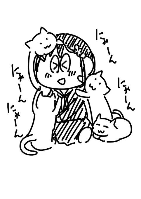 スズ「"猫とたわむれるリコさん"を描きましたよ!」
リコ「これは体験したいです…」
#スズ先生へのイラストリクエスト 