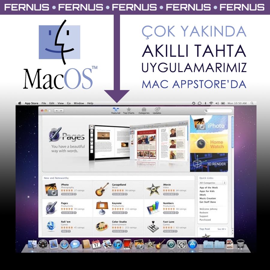 FernusBilisim's tweet photo. Evde dijital içerik kullanımının arttığı bu dönemde, zaten MAC OS sürümü olan dijital kütüphanelerimize erişimi kolay hale getirmek için MAC APPSTORE çalışmalarımız tamamlandı. 
 
#macos #appstore #akıllıtahta #zkitap #etkileşimlitahta #uzaktaneğitim #eğitimteknolojileri https://t.co/dKHfs7dBSD