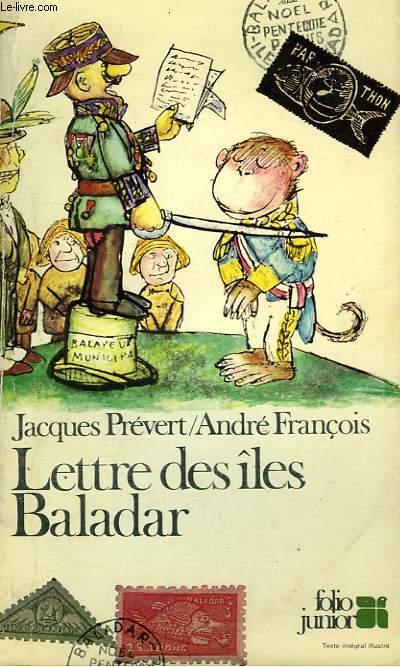 Jour 1 /  #30DaysBooksChallengeLe premier livre que tu te souviens avoir lu."Lettre des îles Baladar" (publié en 1952) de Jacques Prévert (illustré par André François) et la couverture, c'était ça !