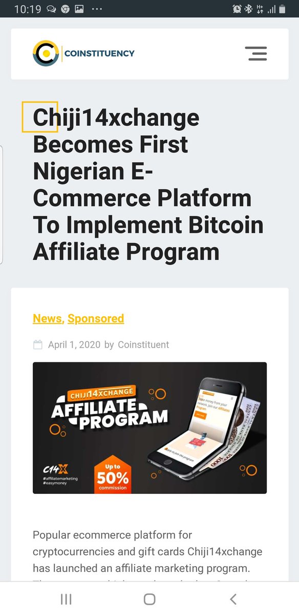 c14xaffiliates's tweet photo. News Alert!
Chiji14xchange Affiliate Program launched.
Follow this link to read more.
https://t.co/sexMmX8kYE
#AprilFoolsDay #HelloApril #chiji14xchange #coinstituency #COVID19 https://t.co/mPdTJ7Oj3Z