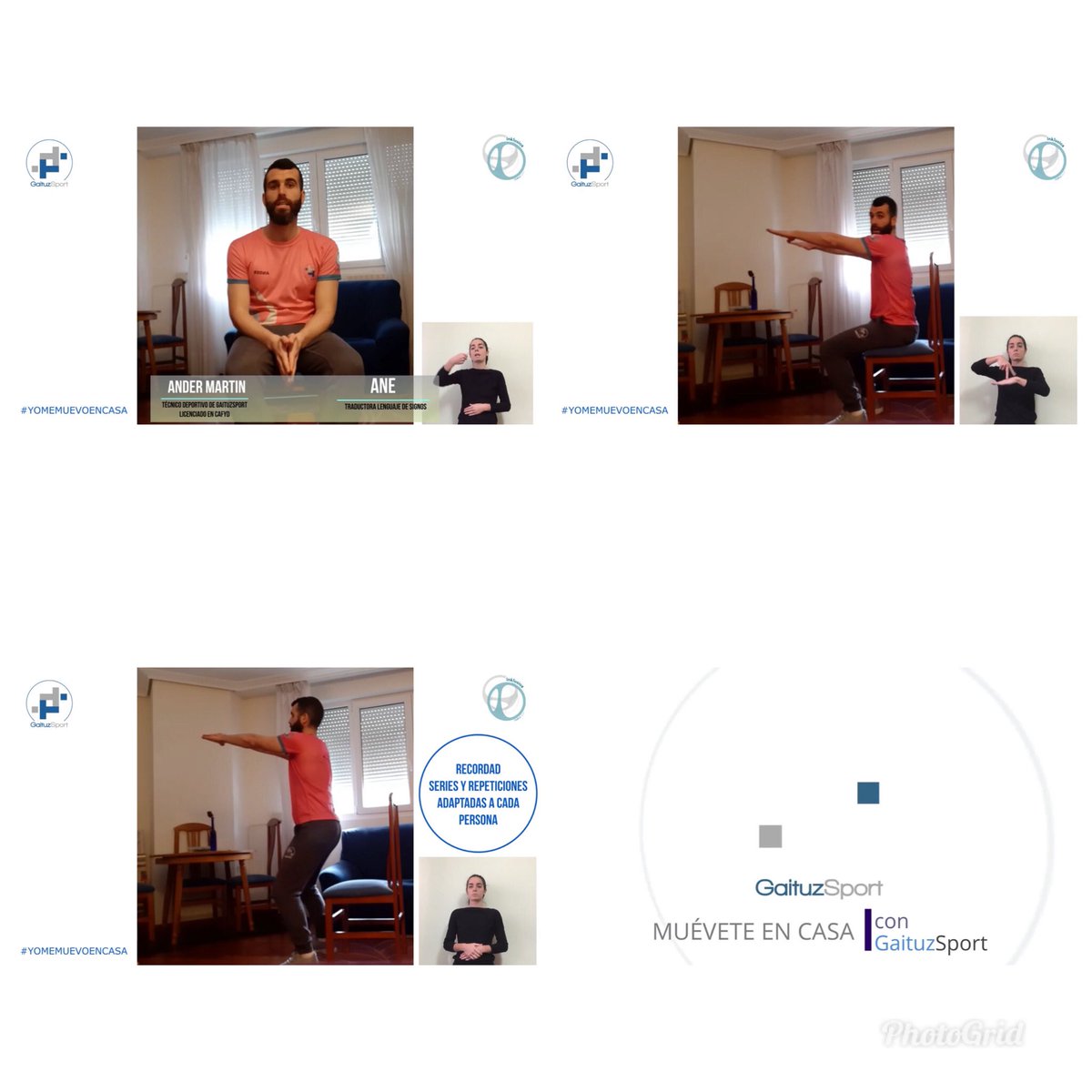 GaituzSport's tweet photo. #YoMeMuevoEnCasa  🏠 Hoy un vídeo para fortalecer la musculatura del tren inferior 👍 Ander Martin @amartin250 Técnico d #GaituzSport y Licenciado CAFyD nos explica q se realiza mediante patrones d movimiento en silla o en el suelo. #actividadfísica Link: https://t.co/GVfbUJPVGW https://t.co/hm4geeLRIZ