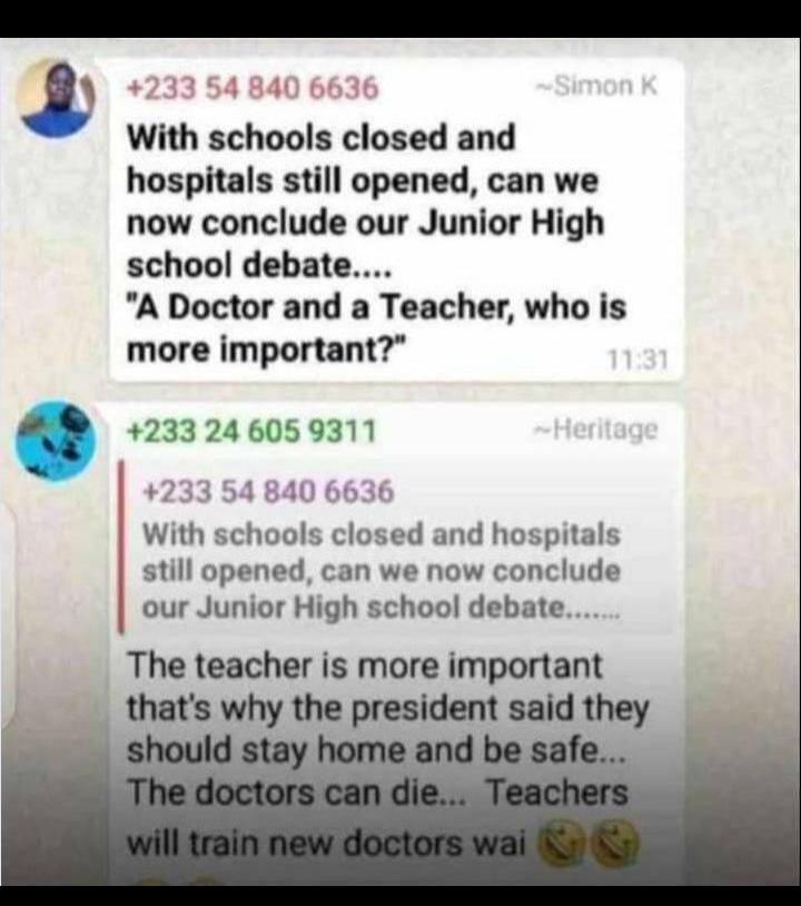 a doctor and a teacher who is more important