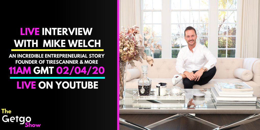I'm interviewing Mike Welch, live at 11am tomorrow (April 2nd) over on YouTube! He's got an amazing business story to share. Search YouTube for 'Getgo Studio' and subscribe, or head here - getgo.studio/the-getgo-show… and sign-up for an alert. #TheGetgoShow