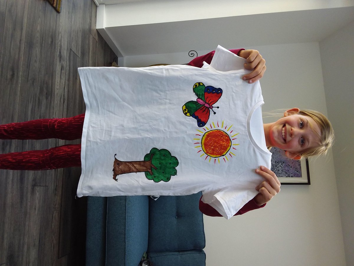 dovesMPS's tweet photo. How creative these two have been! A current and a previous Dove  designing their own t-shirts! I wonder if they’ll design one for me... https://t.co/G17VKYWkV5