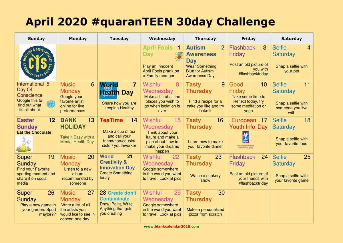 #wstcys are launching our 30 day #quaranTEEN Challenge. Lets help our young people stay motivated, healthy and happy in these uncertain times. #digitalyouthwork #youthinfo @ywirl