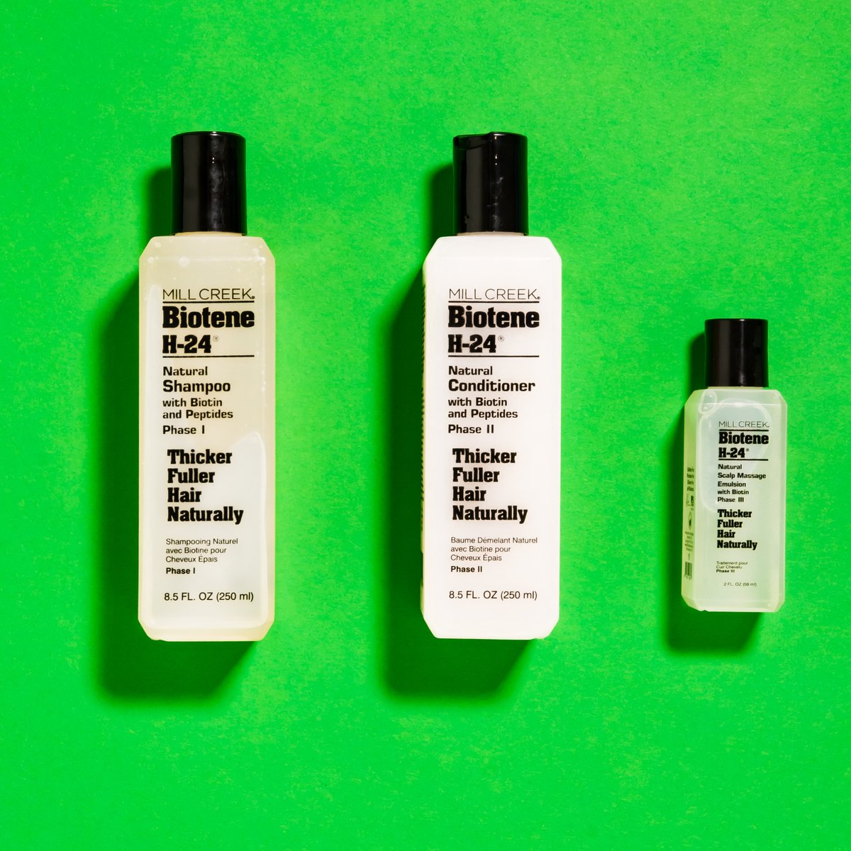 #BioteneH24 a natural haircare range designed to nourish hair follicles, stimulate hair growth, and make thin hair appear thicker and fuller. Now back in stock at omninatural.co.uk

 #millcreekbotanicals #millcreekhaircare #hairloss #thinninghair #vegan