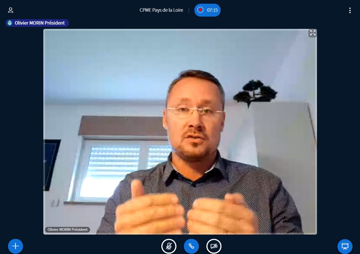 [#Webconference] 💻Vous étiez nombreux à suivre l'intervention d'<a href="/OlivierMor1/">Olivier MORIN</a>, Président <a href="/CPMEPDL/">CPME Pays de la Loire</a>, sur la situation éco et les #aides disponibles pour faire face au #COVID19 ! Merci à tous les participants ! 👍👏