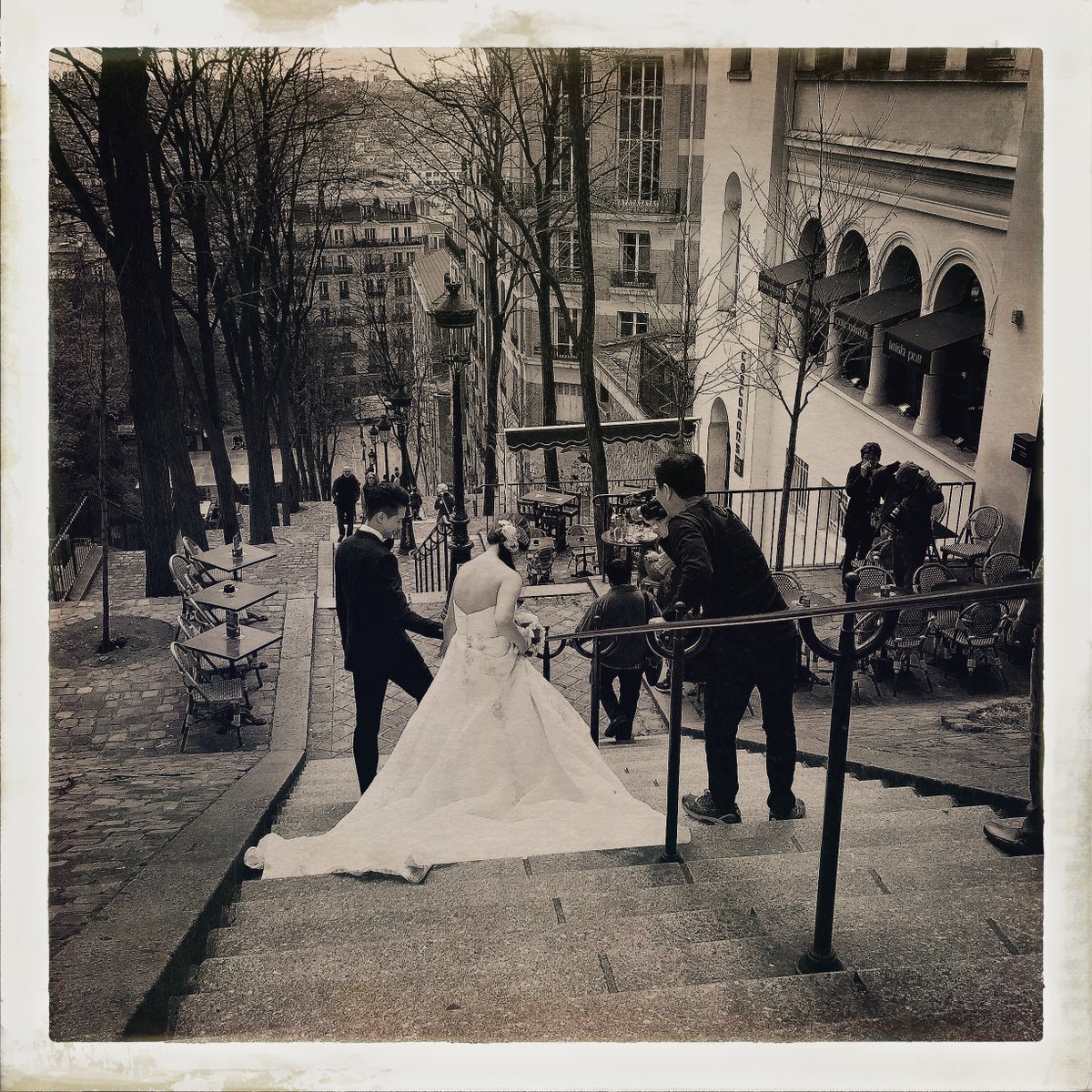 One for the wedding album: Montmartre steps, Paris. #streetphotography  #DreamingOfTravel