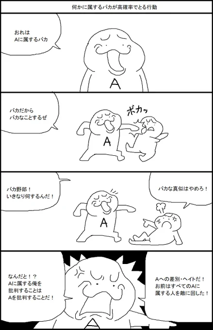 何かに属するバカが高確率でとる行動 