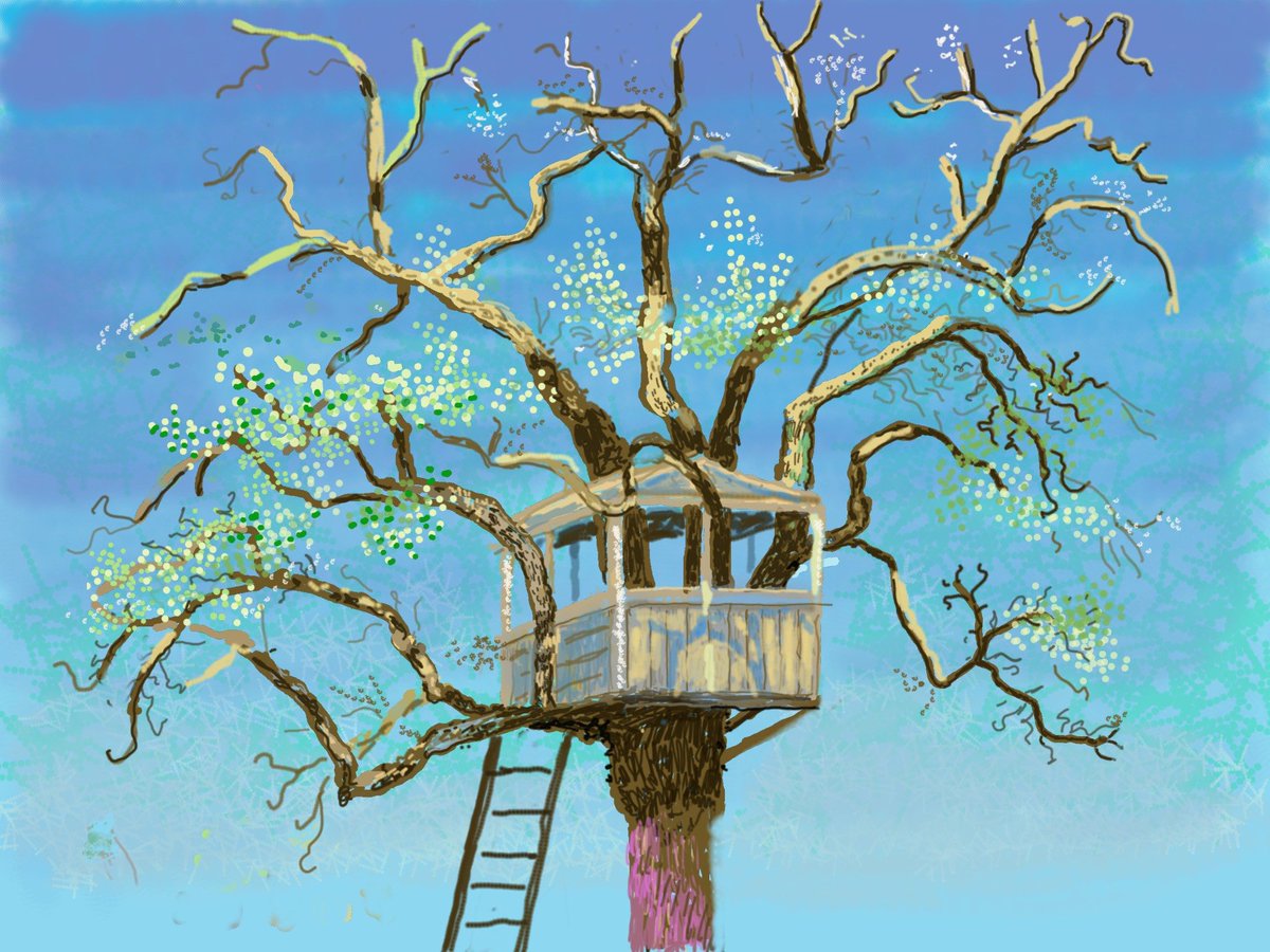 GREAT INSPIRATION for our S3 homework this week (iPad art) 

David Hockney has created 10 iPad ‘paintings’ whilst in lockdown.
He is 83 years old and still embraces technology in his practice!

He has also said: ‘the source of art is love.’ 
<a href="/forresterhs/">Forrester High</a> #lockdown  #DavidHockney